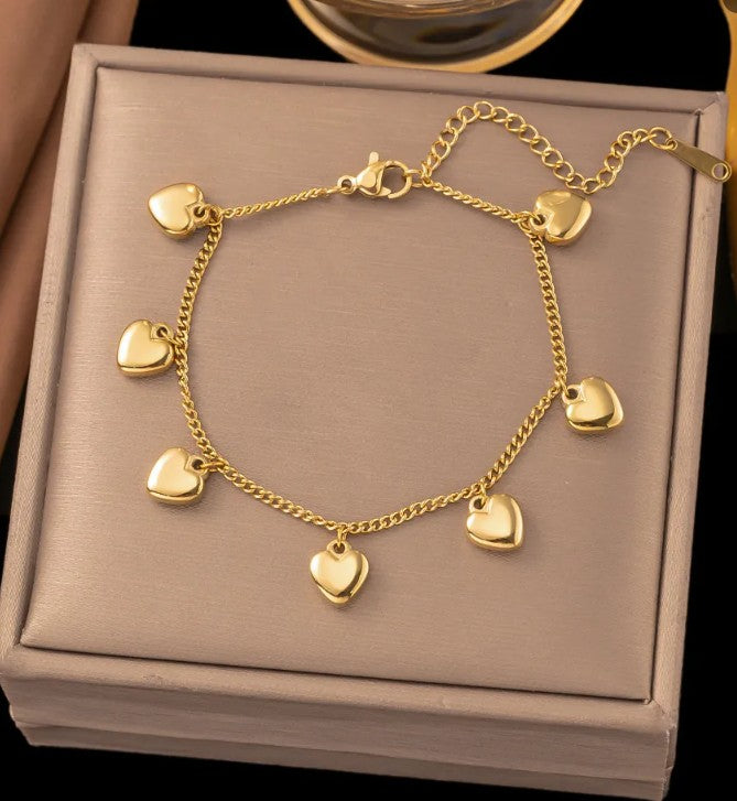 Bracciale 7 cuori