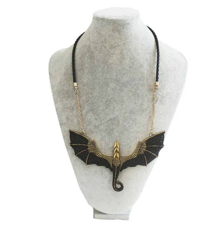 Collana Con Ciondolo Drago Gotico